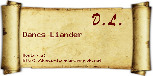 Dancs Liander névjegykártya